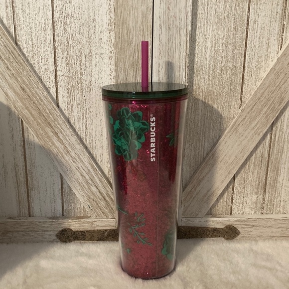 Starbucks 2022 Holiday Sangria Berry Corsage Venti Tumbler - Picture 1 of 7